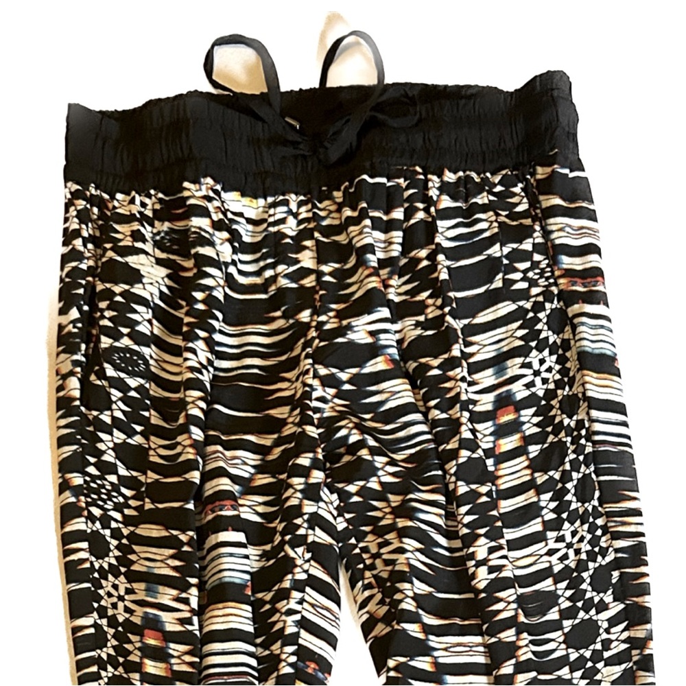 Maje Multi Color Abstract Silk Pant. - image 2